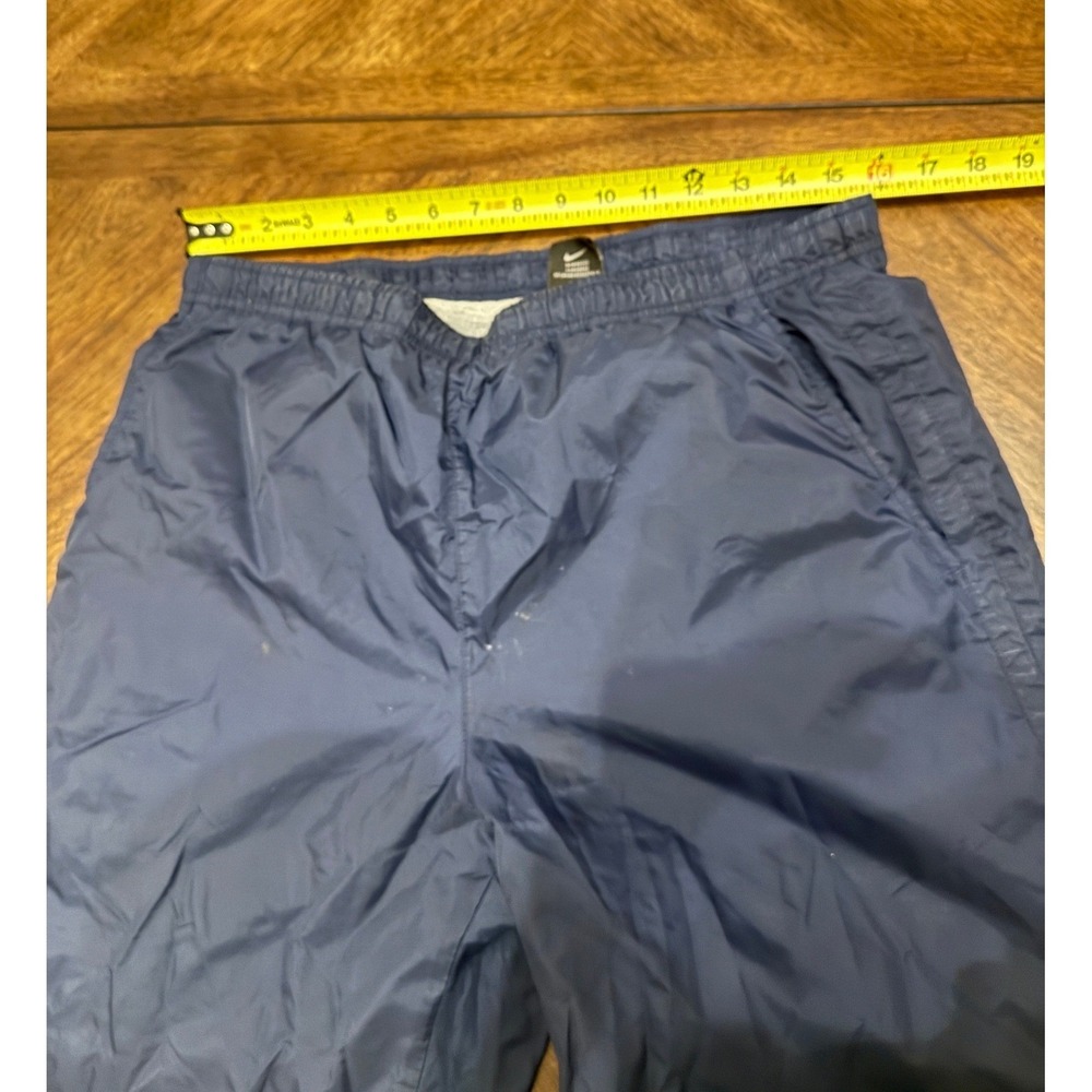 Nike Mens Navy Blue Windbreaker Track Pants Lined Swoosh Logo Size Medium |C1 - Picture 6 of 8